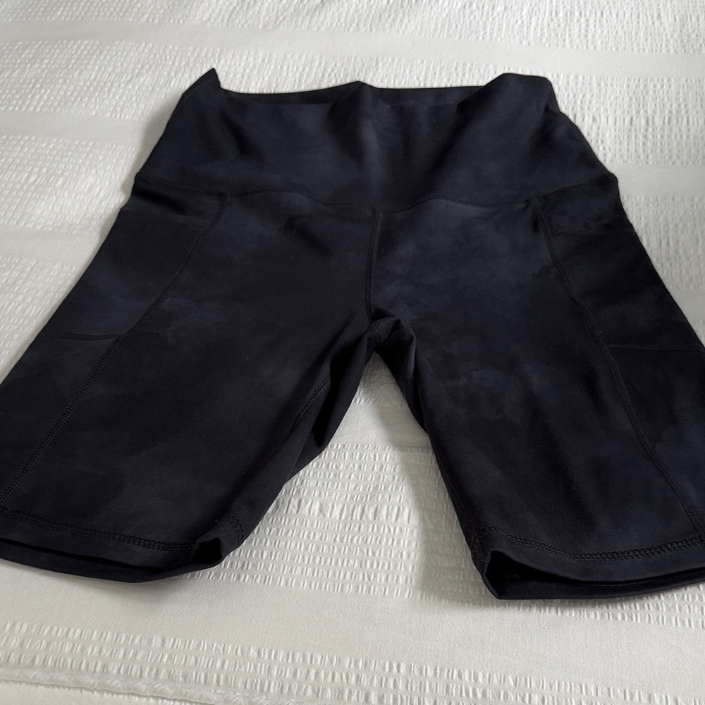 90 Degree By Reflex Black Bike Shorts black gray camo